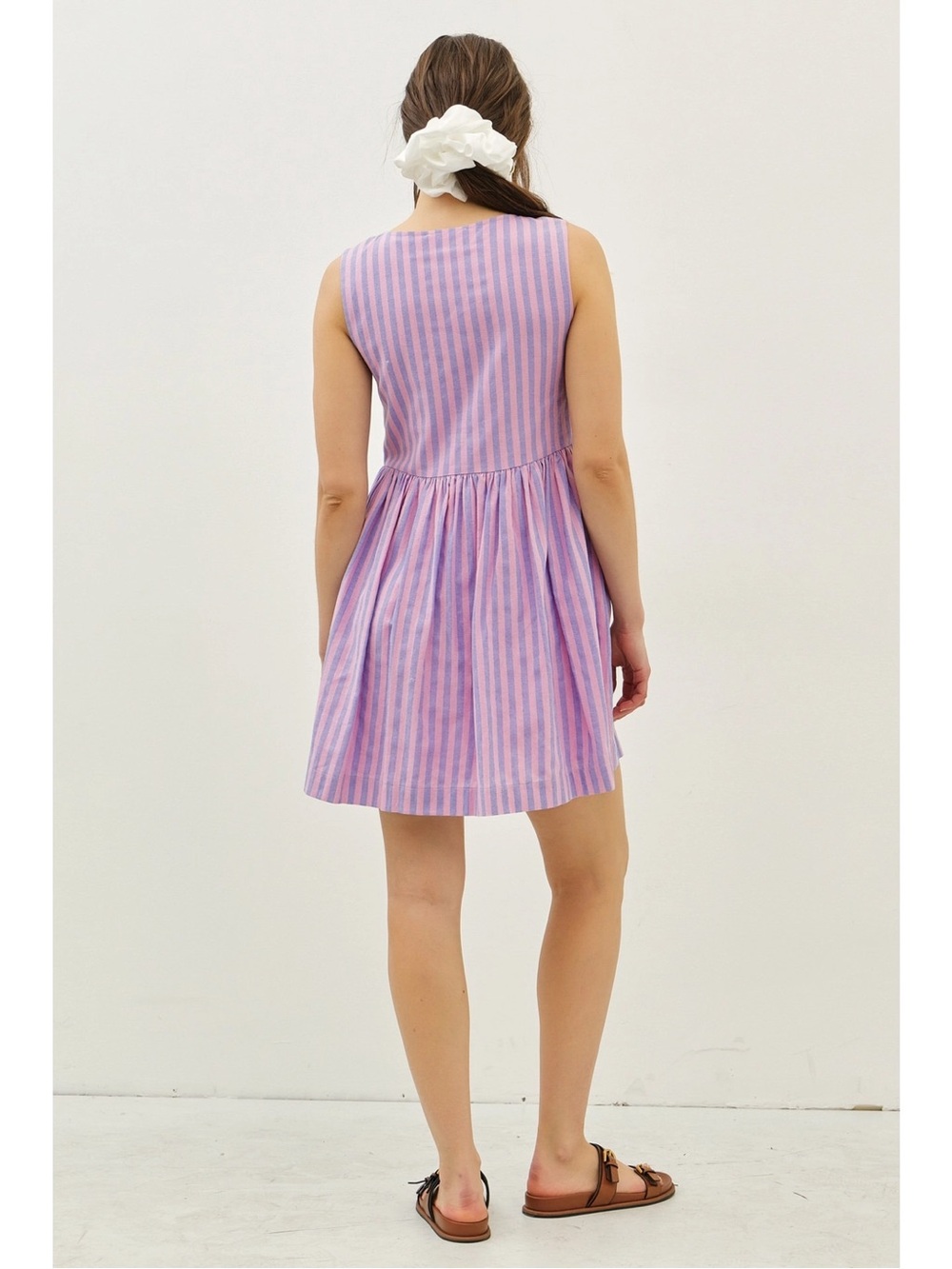 NWT Striped Mini Dress with Bow Detail - Picture 5 of 15